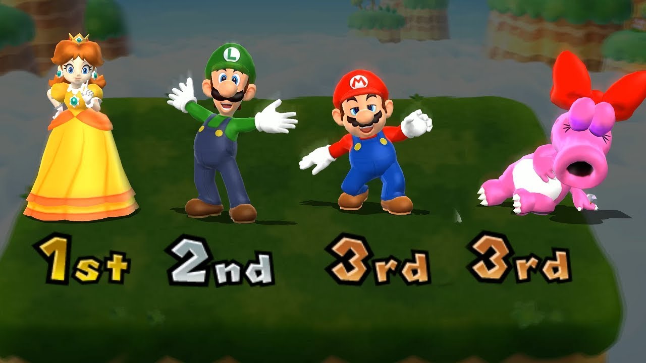 Mario Party 9 Boss Rush - Daisy vs Mario vs Luigi vs Birdo| Cartoons Mee
