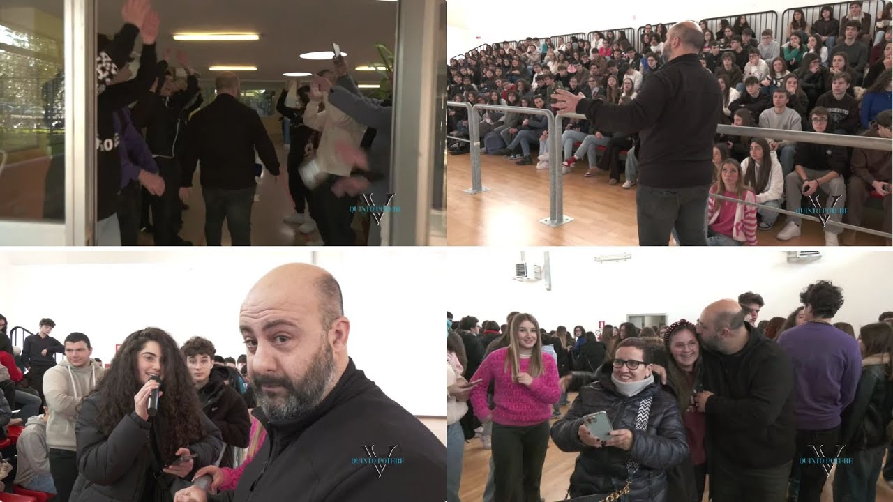 Super accoglienza e domande su Lello e il giornalismo: Antonio e Tino dagli studenti di Molfetta