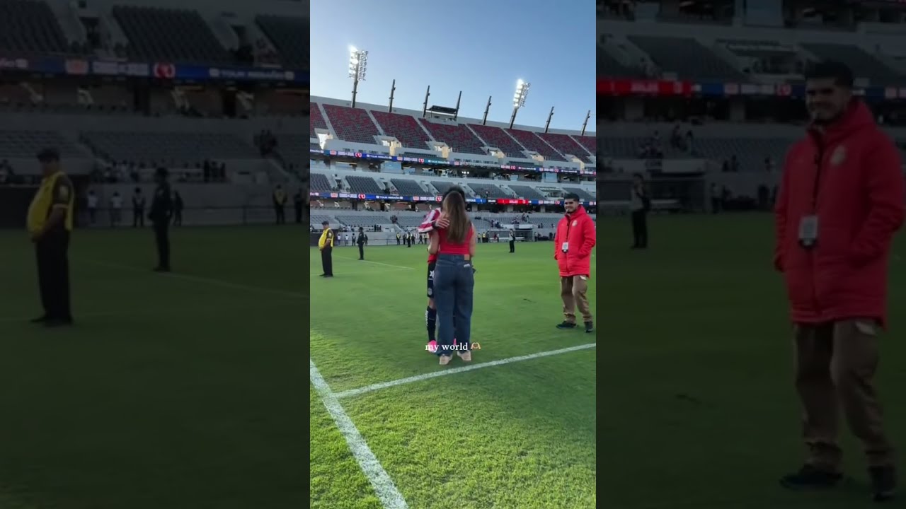 CADE COWELL RECIBI&Oacute; A SU ESPOSA DE SORPRESA EN EL ESTADIO 😍🐐❤️ | CHIVAS 1-1 XOLOS | #chivas
