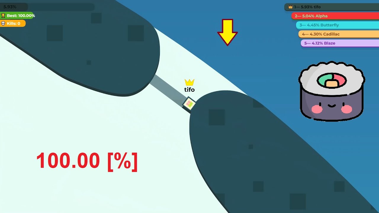 Paper.io 2 Map Control: 100.00 [%]