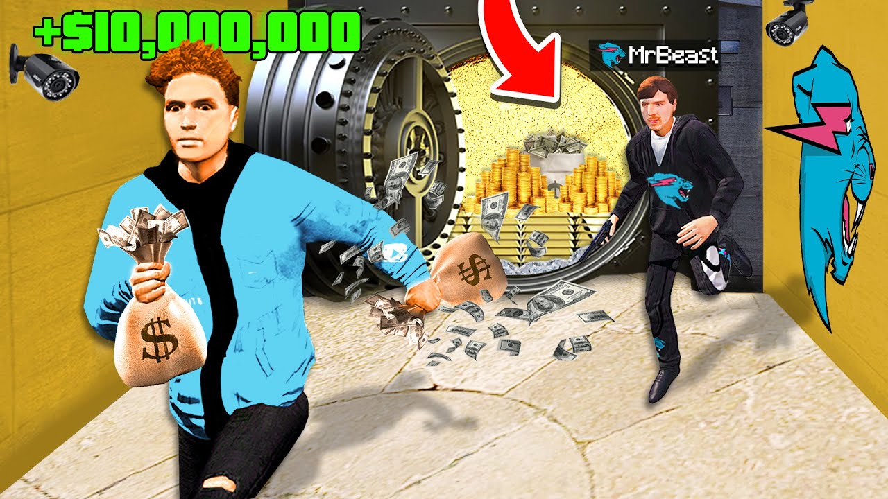 I Stole $10,000,000 From MrBeast In GTA 5.. (Mods)