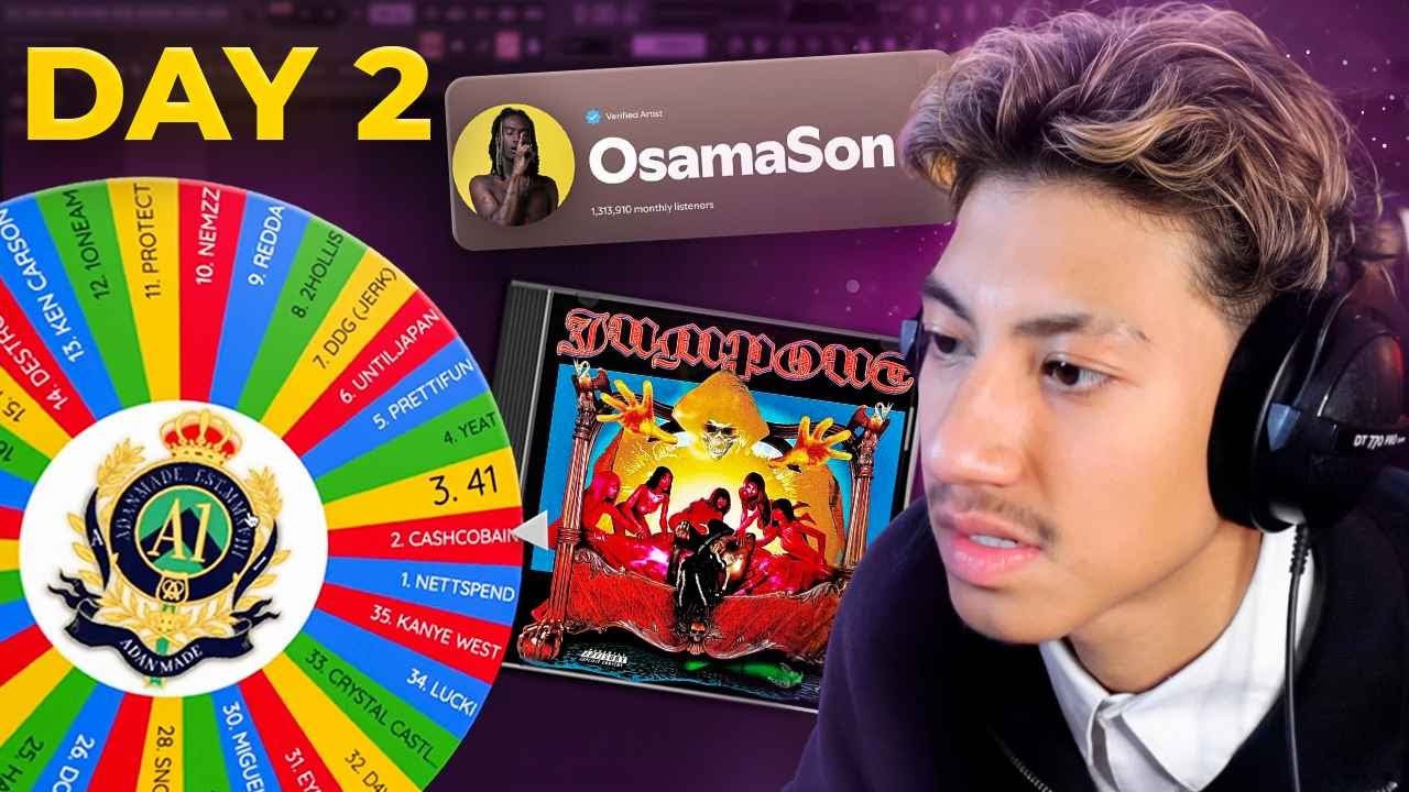 КАК: OSAMASON l Как делать БЕЗУМНЫЕ БИТЫ ДЛЯ OSAMASON l РЭППЕРСКАЯ РУЛЕТКА, ДЕНЬ 2