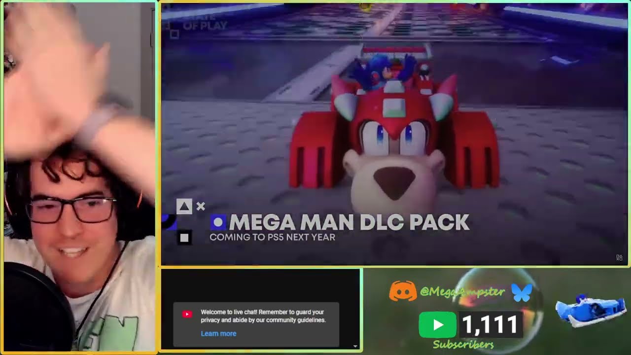 Mega Man in Sonic Racing: CrossWorlds Reaction!