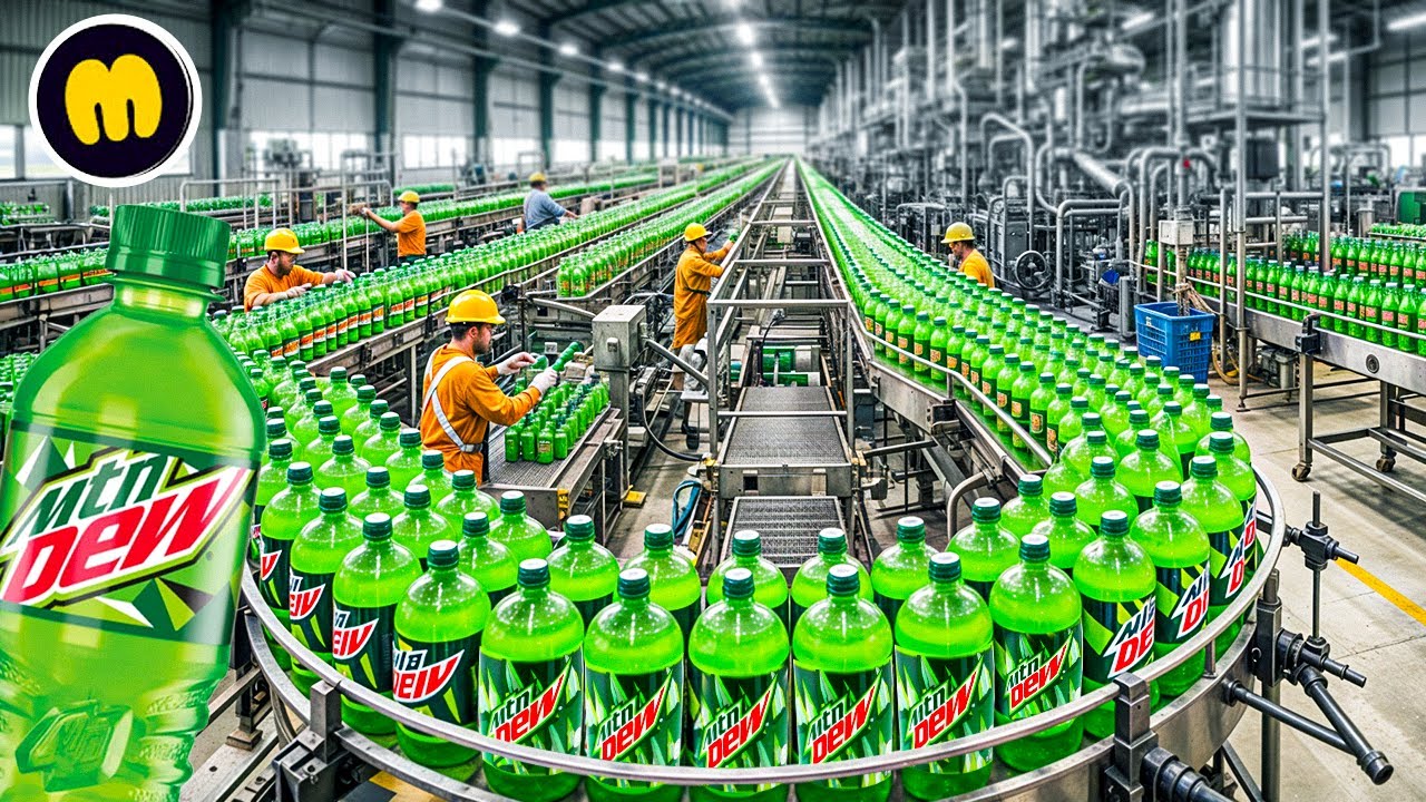 Как производят Mountain Dew на фабрике | Процесс производства Mountain Dew
