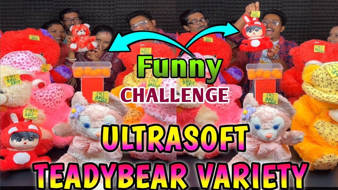 Decorous Ultrasoft Teady Bear Variety Funny Challenge With Family
