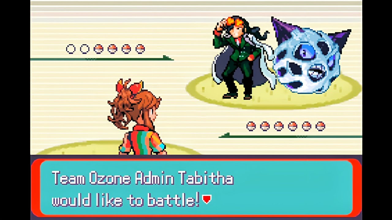 Pokemon Pisces - Team Ozone Admin Tabitha @ Fallarbor Town, Acro Bike+Business Card (Singles, Hard)