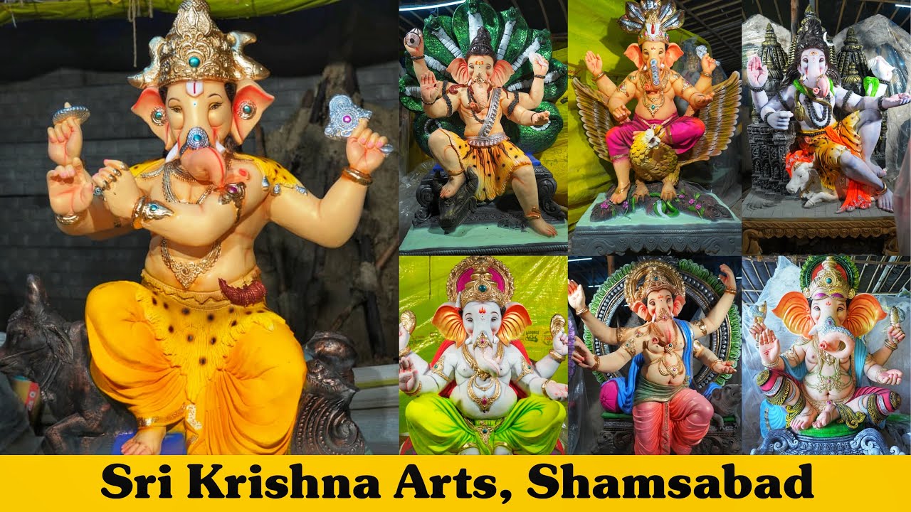 Sri Krishna Arts Shamsabad | Call at 9032482202 & 7396910301 | 1 to 8 Feet  Special Solapur Ganesh
