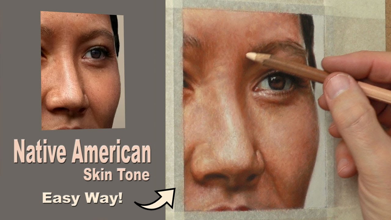 Pastel Pencil Tutorial ~ How to MIX the COLOURS for Native American SkinTone... The Easy Way.