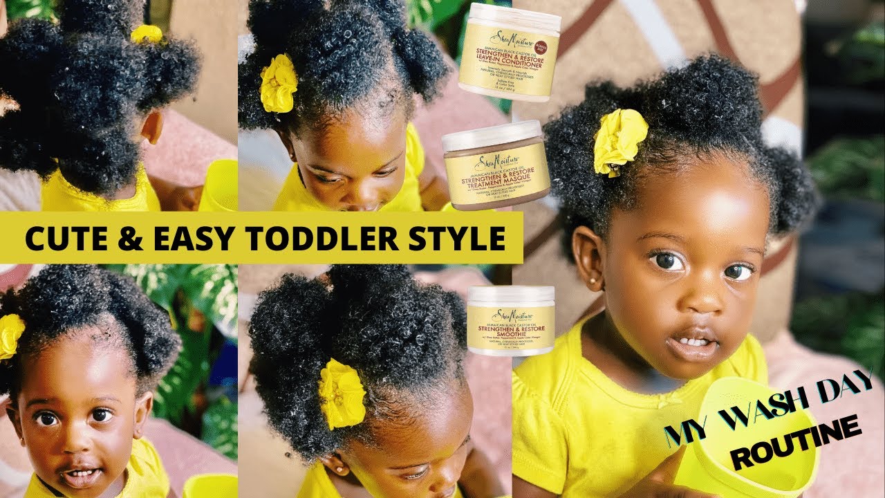 Cute and Simple Toddler  Hairstyle: Type 4C Hair(Kids Natural Hair Care)