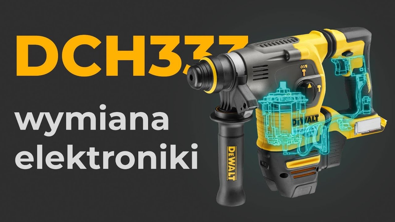 Jak wymienić elektronikę w młotowiertarce DCH333 DCH334 DeWalt