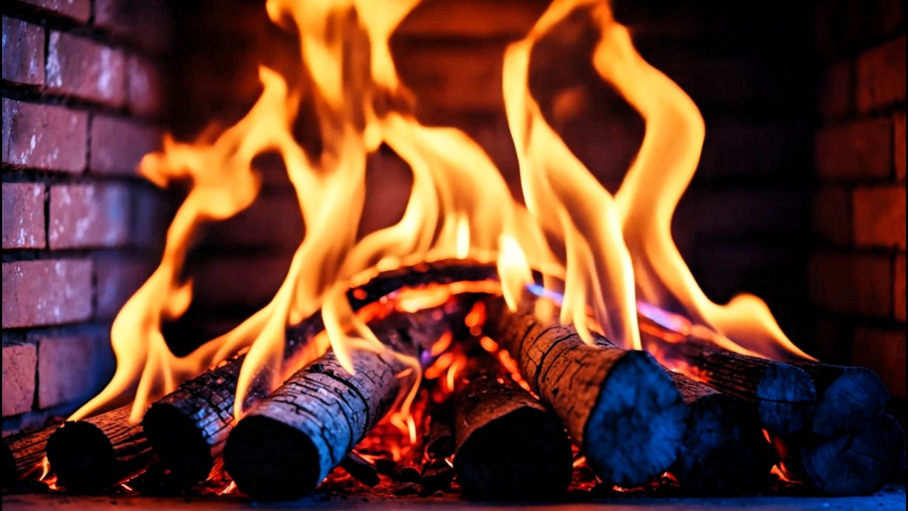 Relaxing Fireplace 4K Ultra HD | Crackling Fireplace Sounds for Sleep, Study & Calm Nights