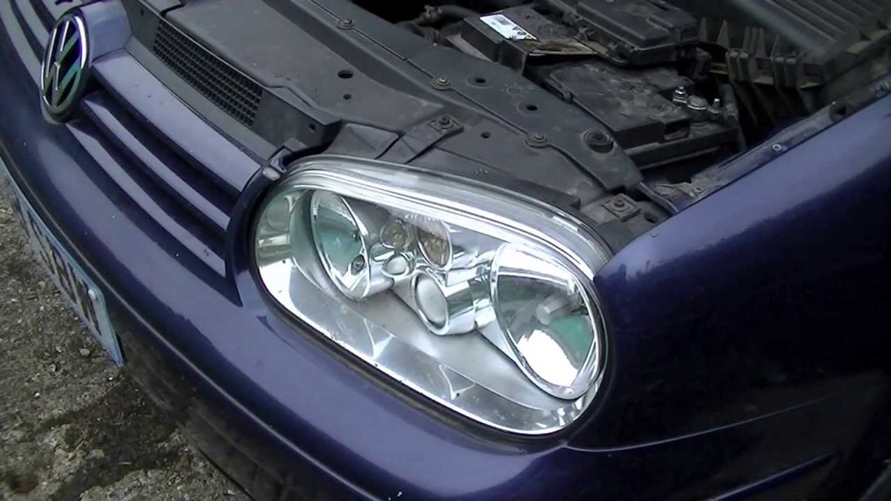 Замена лампы фар VW Golf Jetta Mk4 1999-2005