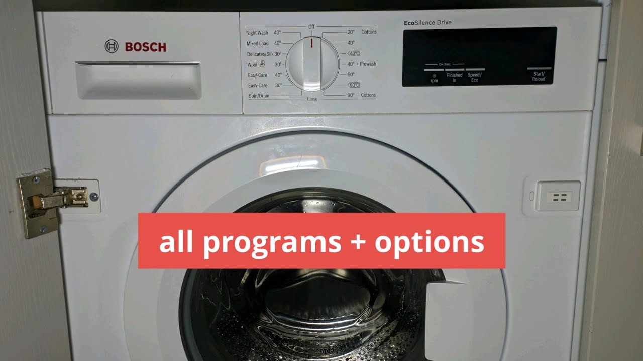bosch WIW28300GB - all programs and options