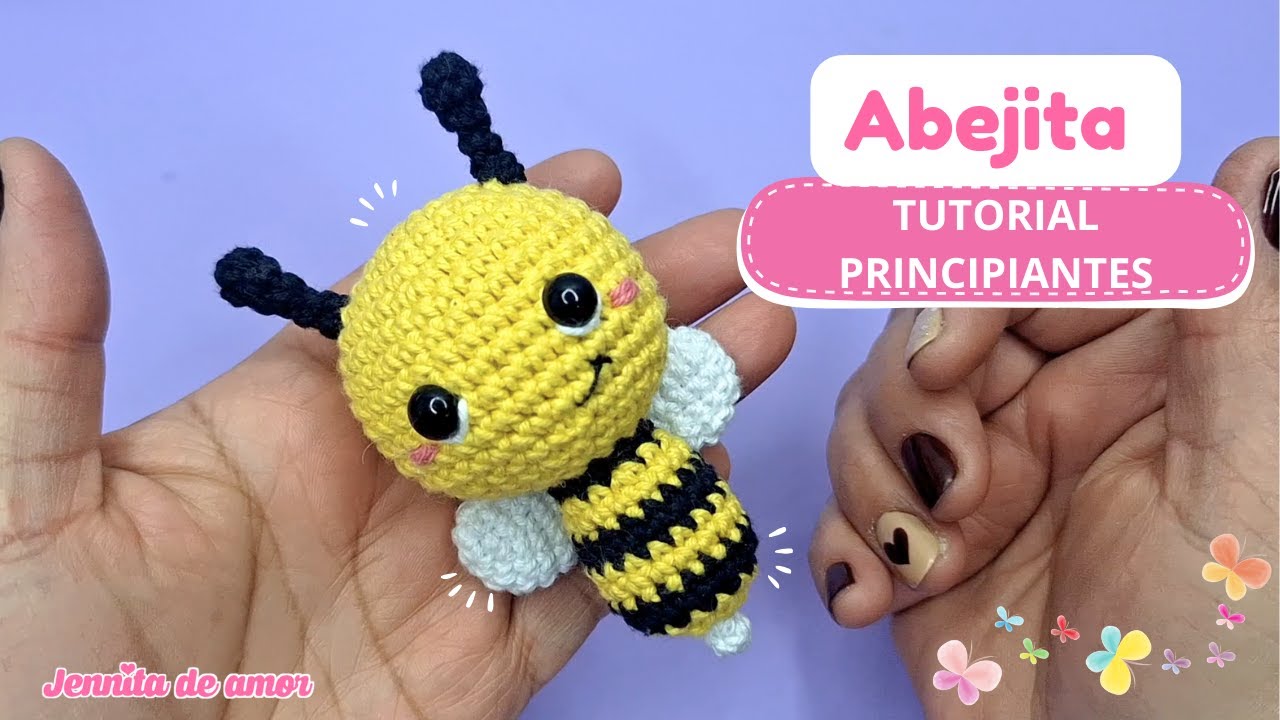 ABEJITA LLAVERO - Aprende paso a paso -Tutorial para  Principiantes- Amigurumi