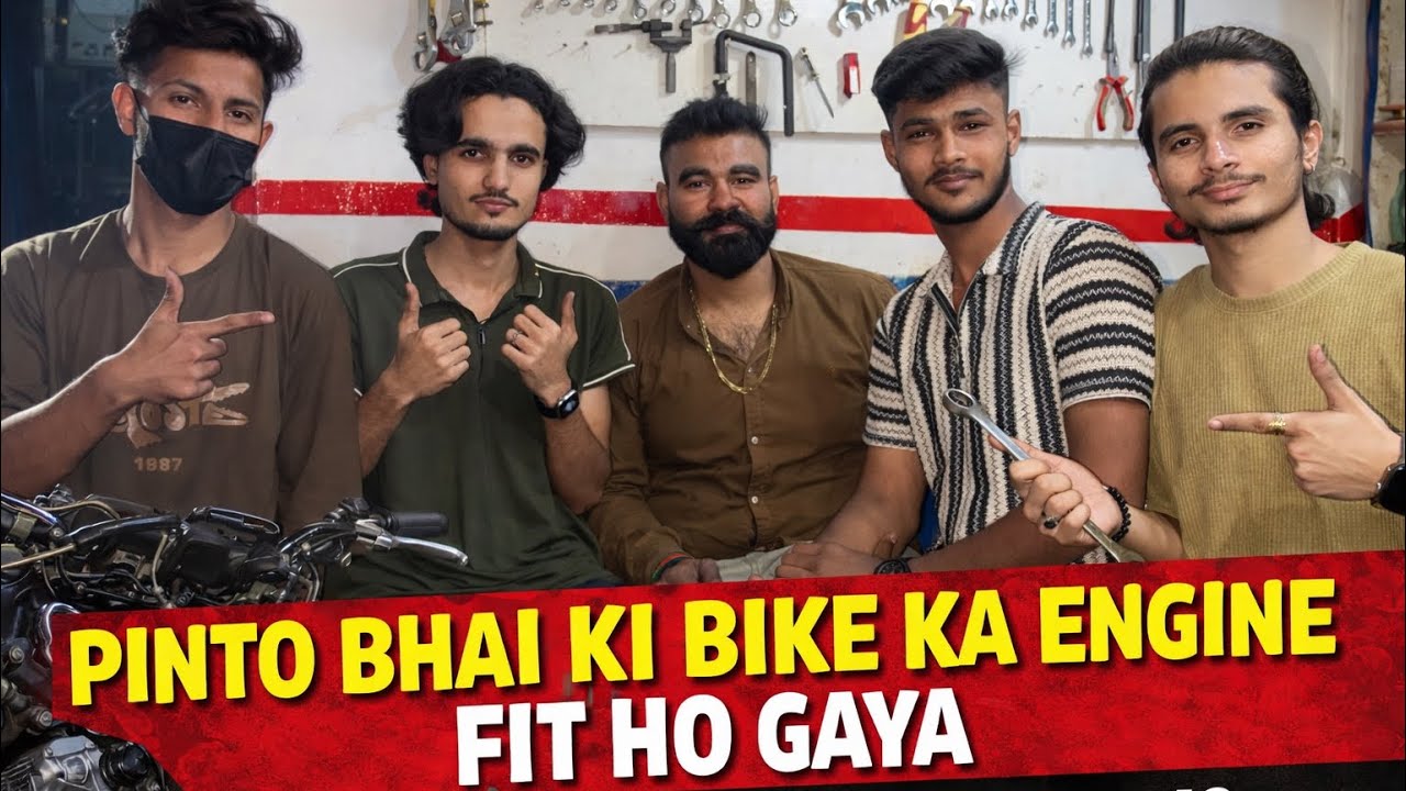 Pinto Bhai Ki Bike Ka Engine Fit Ho Gaya 🔥 | 100 Days Daily Vlogging Day 42 | Bike Engine Rebuild 🛠️