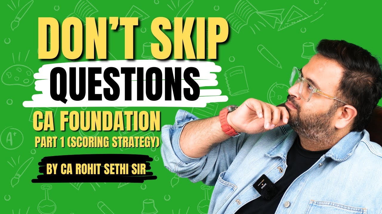 CA Foundation Accounting | Must Do Questions Series – Part 1 | Journal, Ledger, Trial Balance