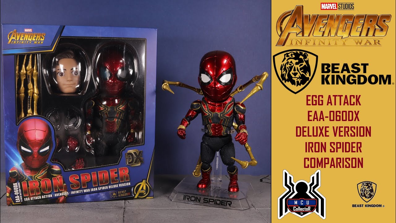 Сравнение Deluxe-версии Beast Kingdom Egg Attack EAA-060DX Avengers Infinity War IRON SPIDER