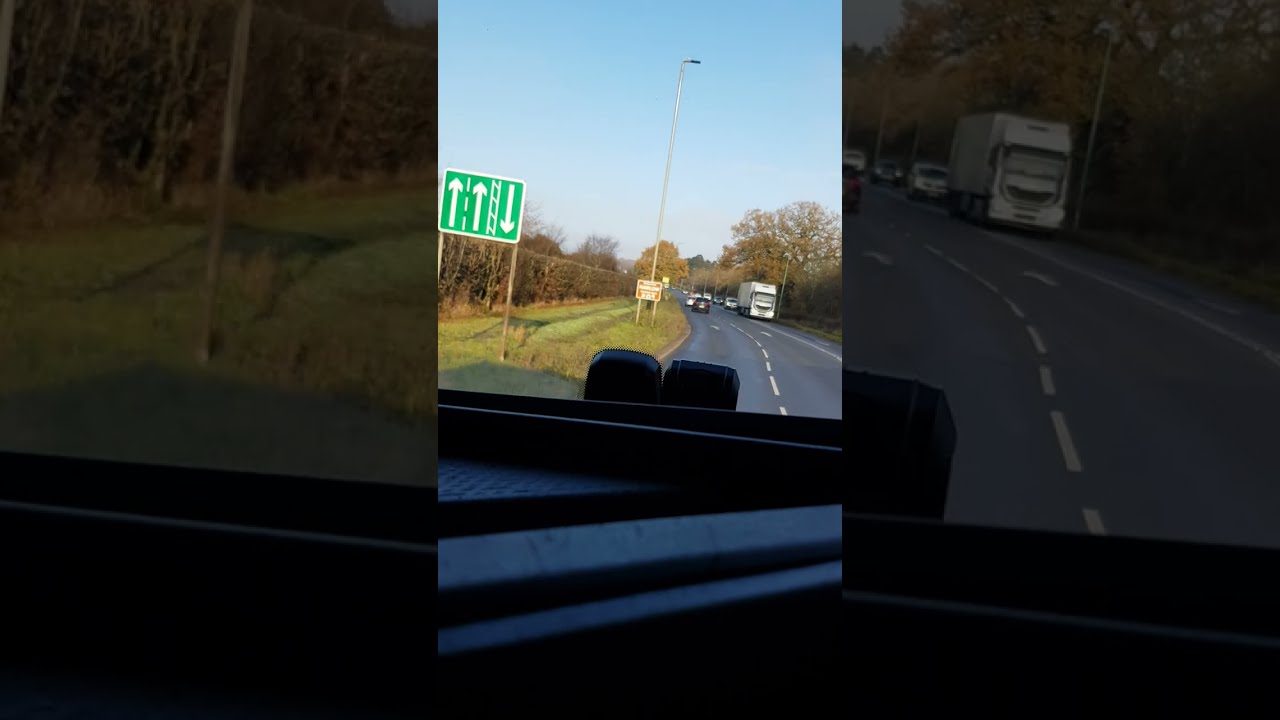 Driving to Harlow UK on a truck.