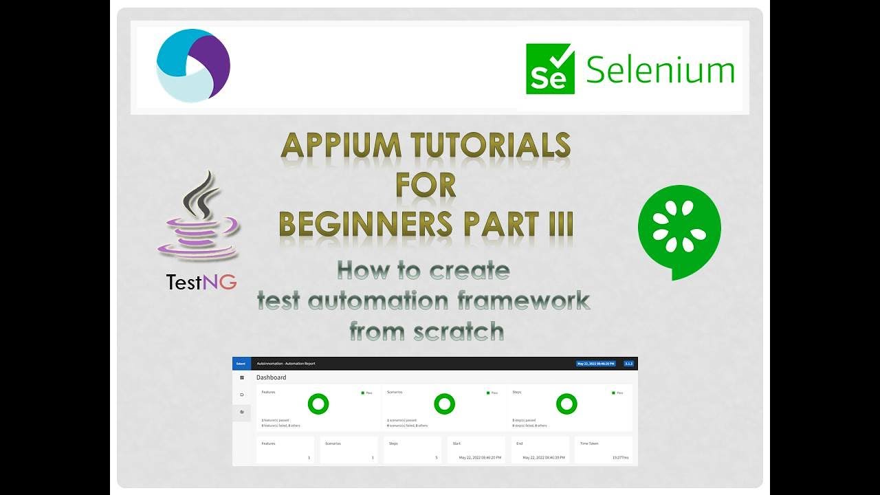 Create Test Automation Framework using Appium, TestNG, Cucumber & Extent Report : IntelliJ