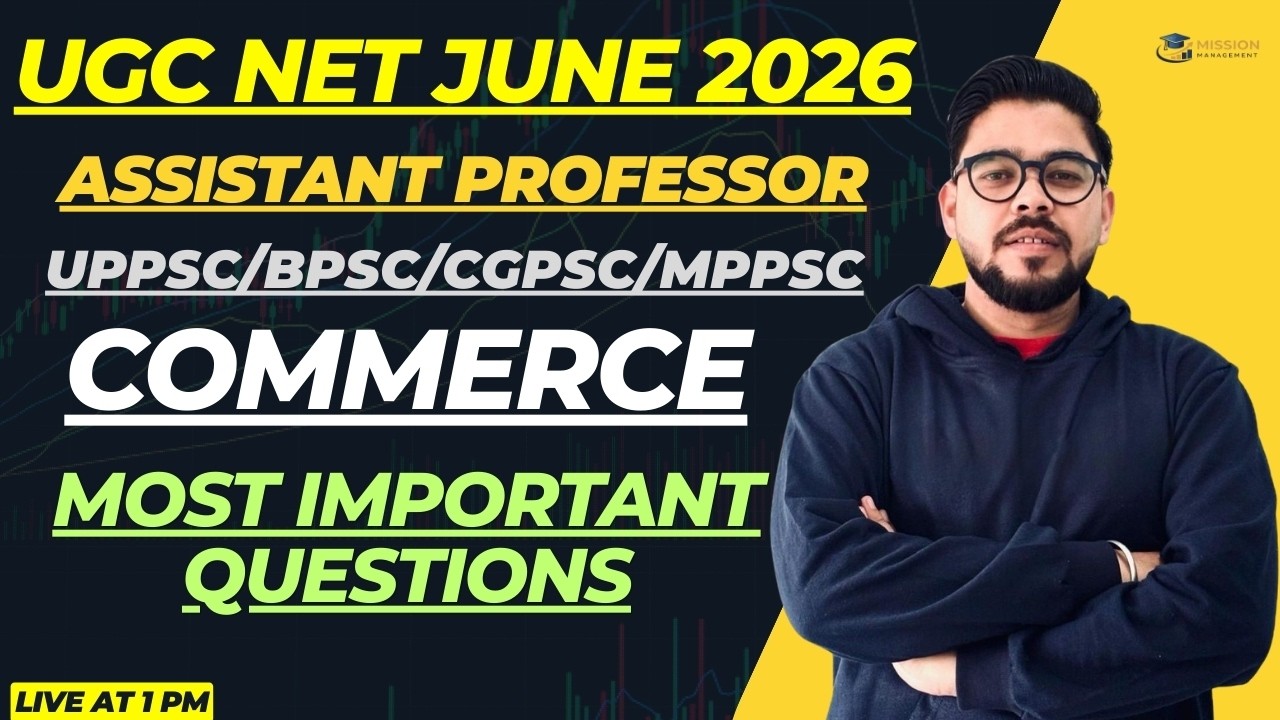 UGC NET June 2026 | Most Expected Questions 🔥 Assistant Professor Exams-1 (UPPSC/BPSC/MPPSC/CGPSC)