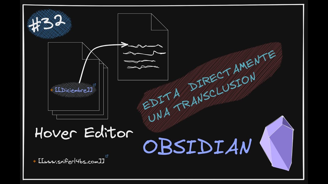 #32 Edita un backlink y transclusion sin abrir la nota en #Obsidian ! Plugin Hover Editor