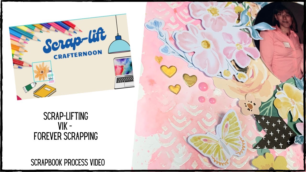 12x12 Scrapbook Process || Scrap-lift Crafternoon ||  Vik @ForeverScrapping  || Happy Moments