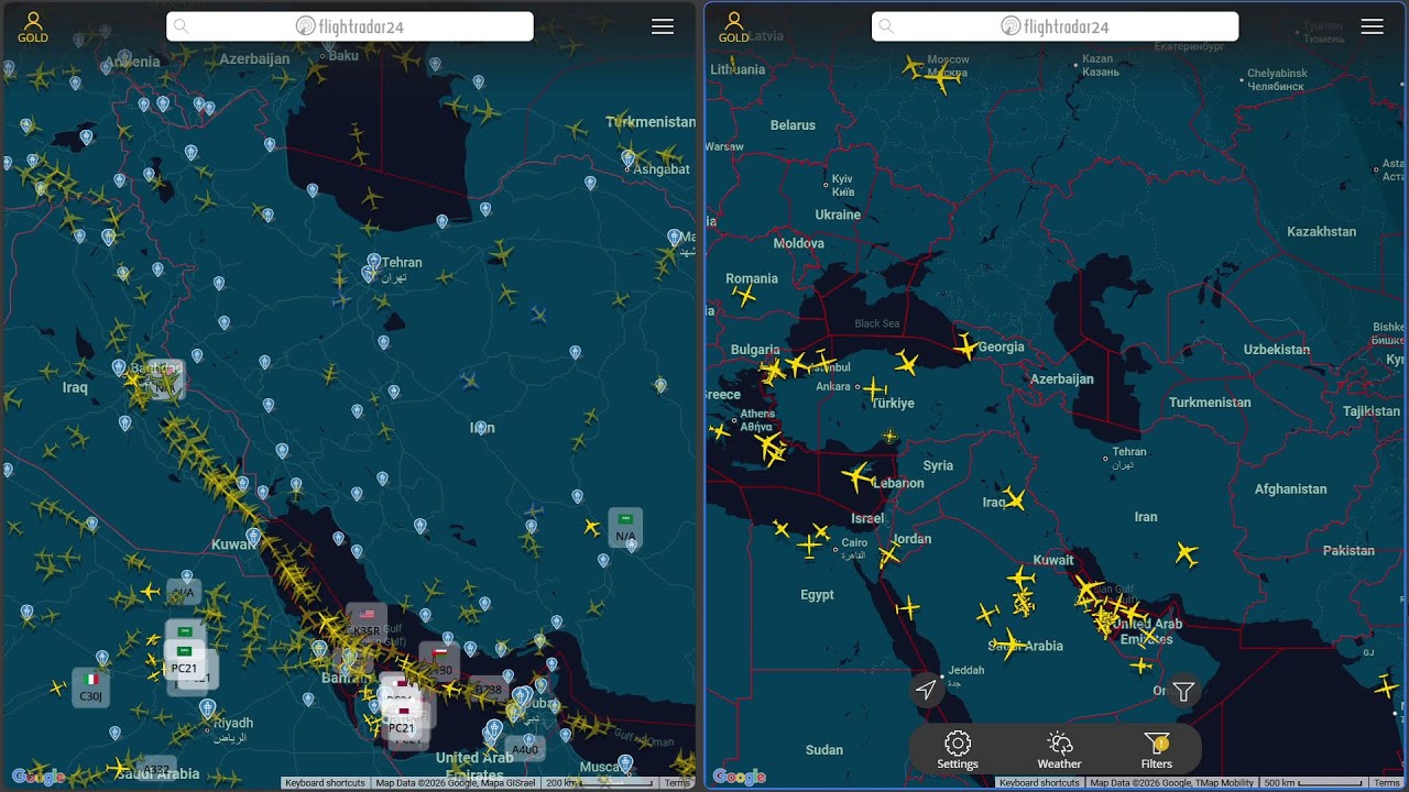 Live Flight Radar | Real-Time Air Traffic | Live | IRAN