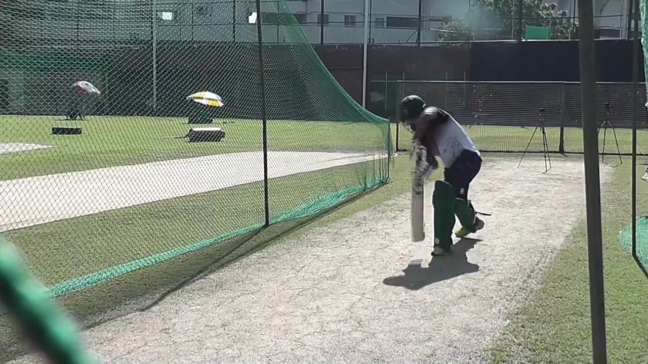 Saif Hassan working on grip and bat path