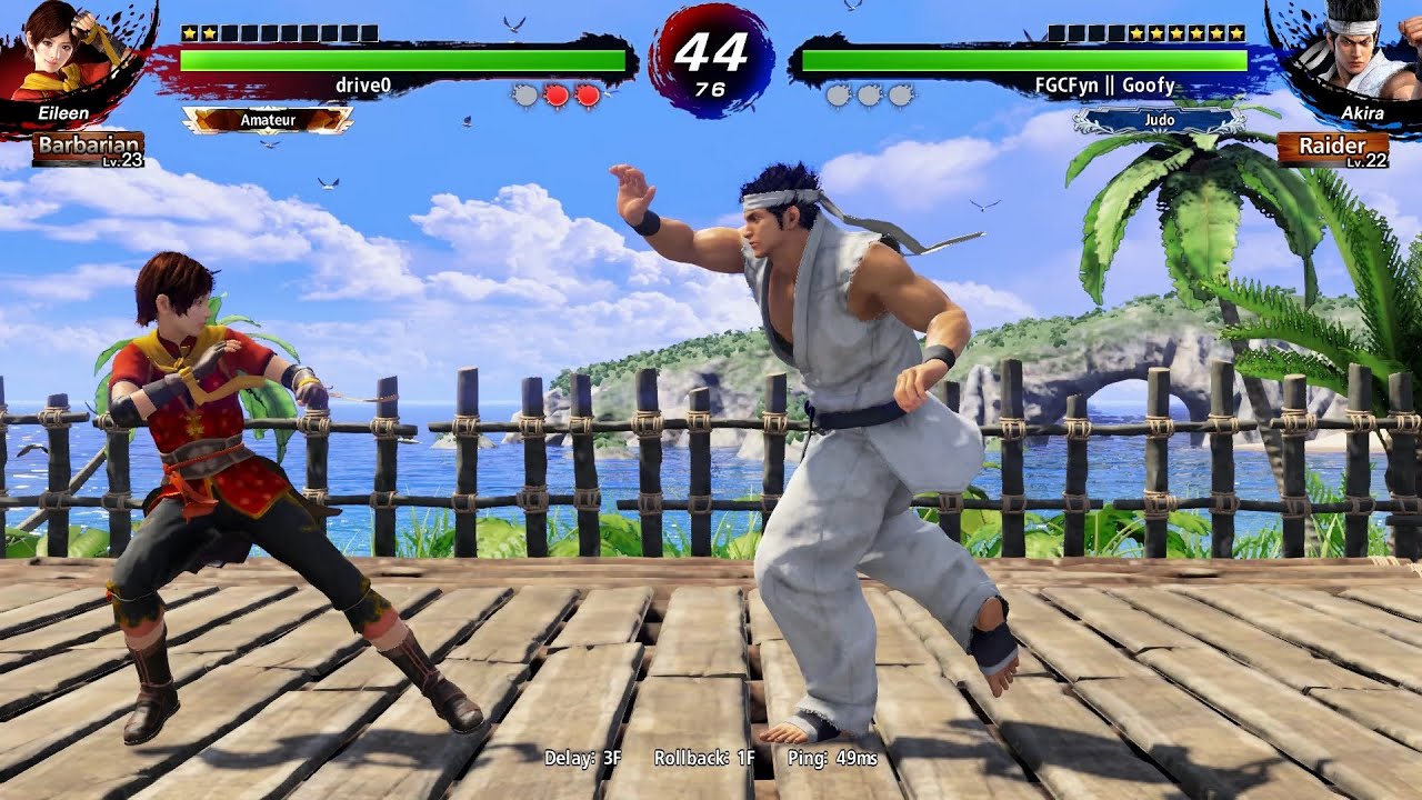 Virtua Fighter 5 R.E.V.O Lobby Sets- drive0 (Eileen) VS Goofy/Mrdanzai2 (Akira)