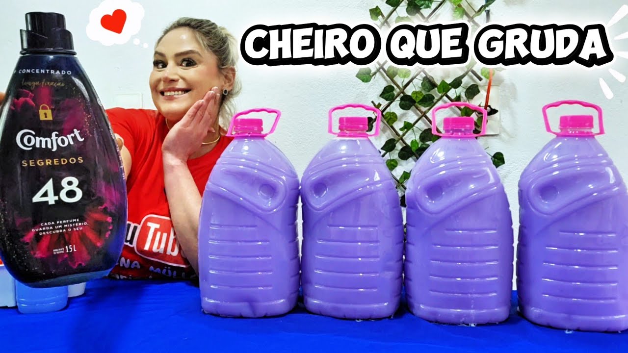 Seu Amaciante Nunca Mais Será o Mesmo! Receita CASEIRA com Cheiro Que GRUDA na Roupa!🧺