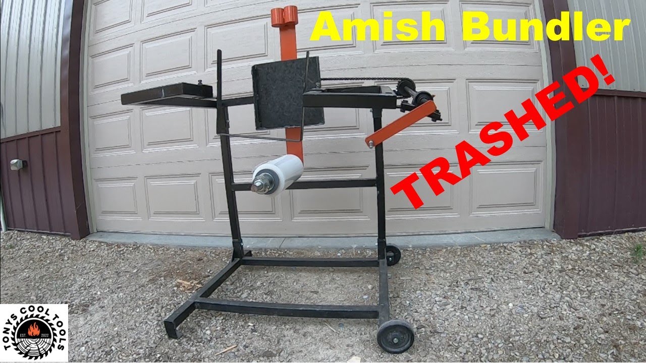 Amish Bundler Trashed! -86 #WoodWrapper.com