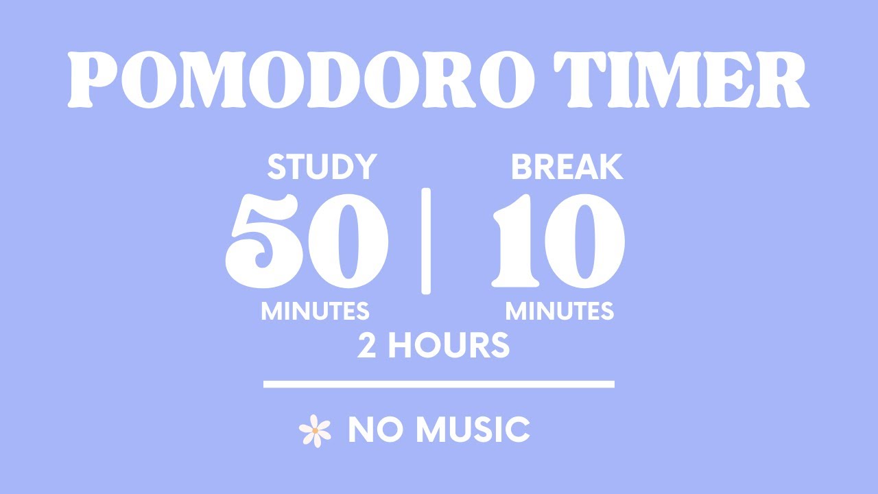 📚STUDY WITH ME FOR 2 HOURS  | 50 MINS STUDY / 10 MINS BREAK | NO MUSIC | WITH ALARMS