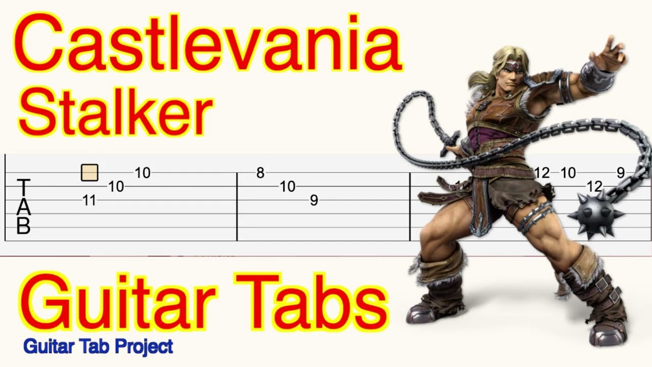 Castlevania Stalker Guitar Tutorial Tabs BGM 悪魔城ドラキュラ