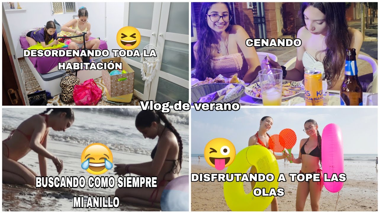 ⛱️🌞 Rutina de mis vacaciones en verano 😆 desordeno mi piso de la playa nada más que llego/cenando