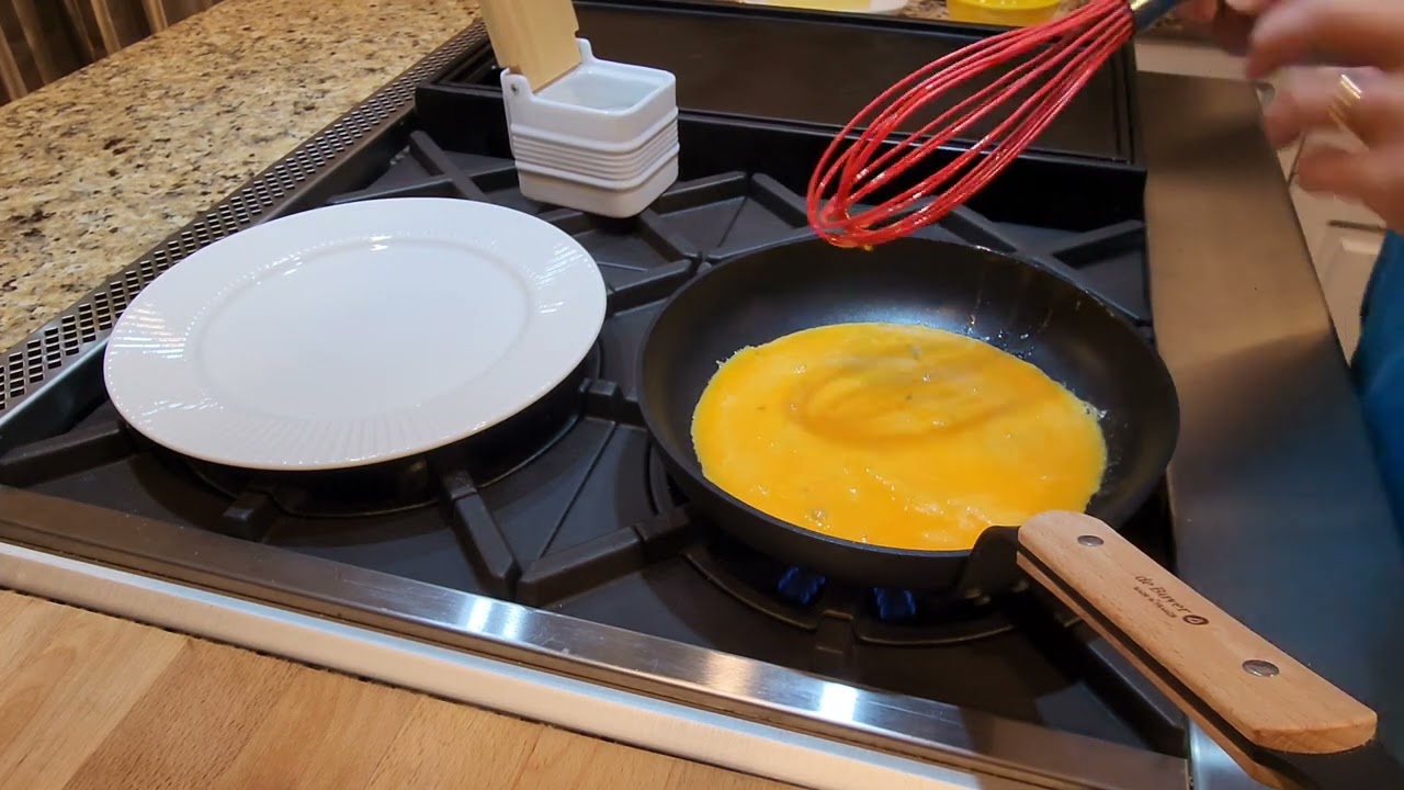 French rolled omelet on 25K Blue Star burner