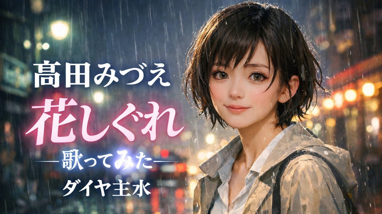 高田みづえ／花しぐれ【うたスキ動画】（歌詞字幕あり）