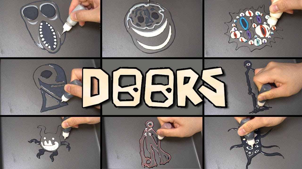 Roblox Doors 👁 Pancake art - EYES, JACK, AMBUSH, Figure, SEEK, RUSH, SCREECH