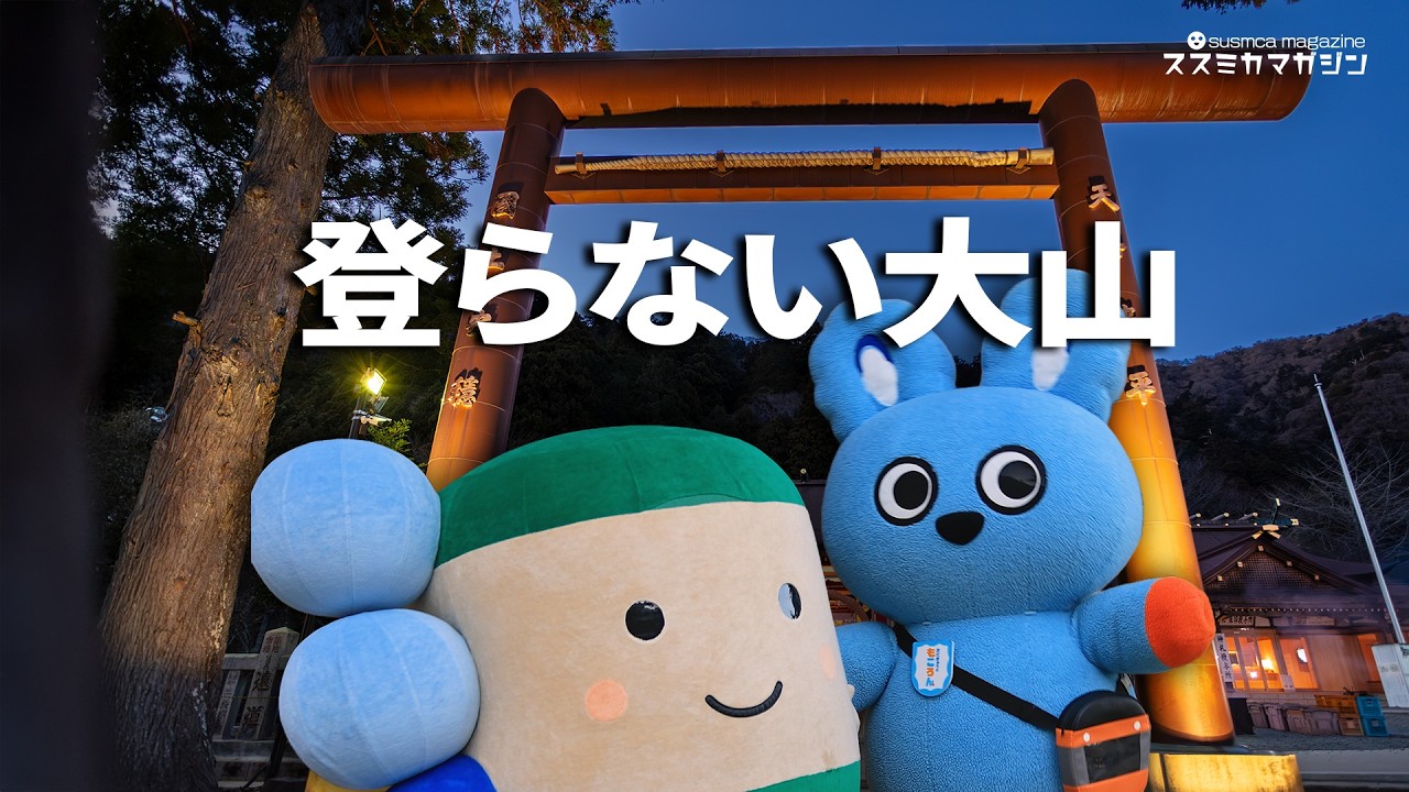 もころん@大山｜阿夫利神社ライトアップと冬のケーブルカー夜景運転