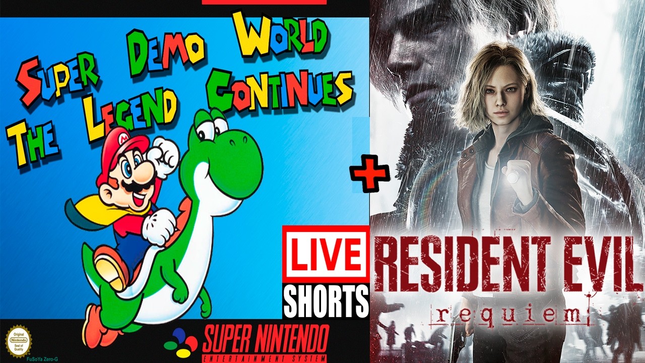🔴Super Mario World Hard Mode + Resident Evil 9 Requiem  [ LIVE SHORTS ]