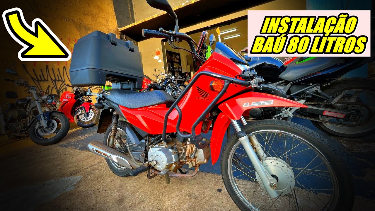 Instalando BAÚ 80 LITROS na POP 110i