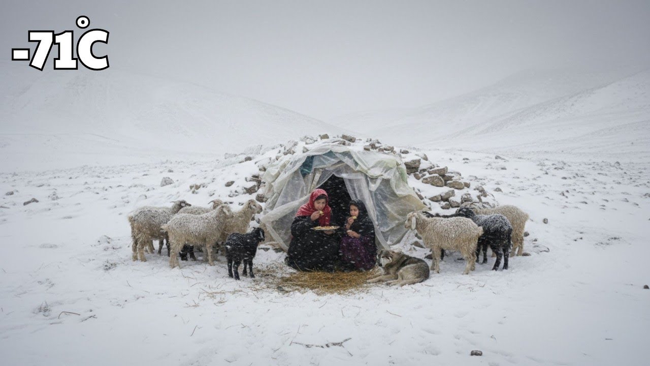 A Widow and Her Daughter surviving of the Frozen Mountains | Afghanistan’s Winter
