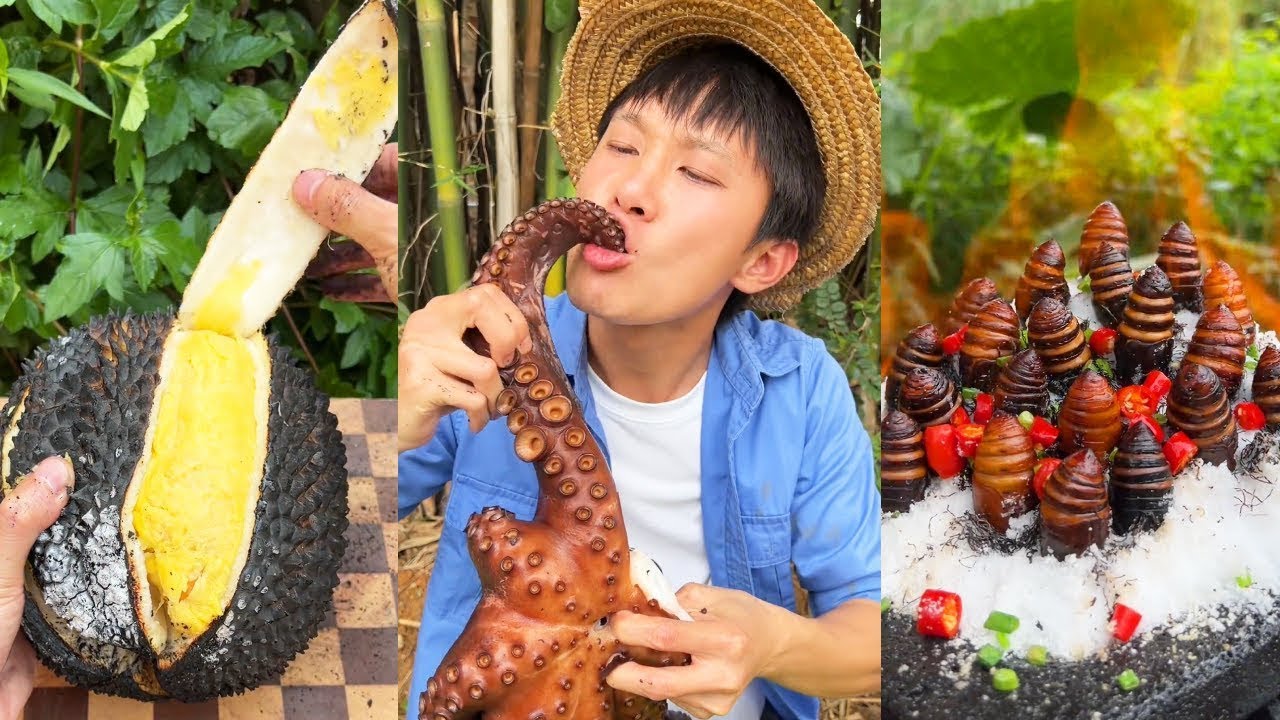 Hairy silkworm pupae丨Chinese Mountain Forest Life and Food #Moo TikTok#FYP