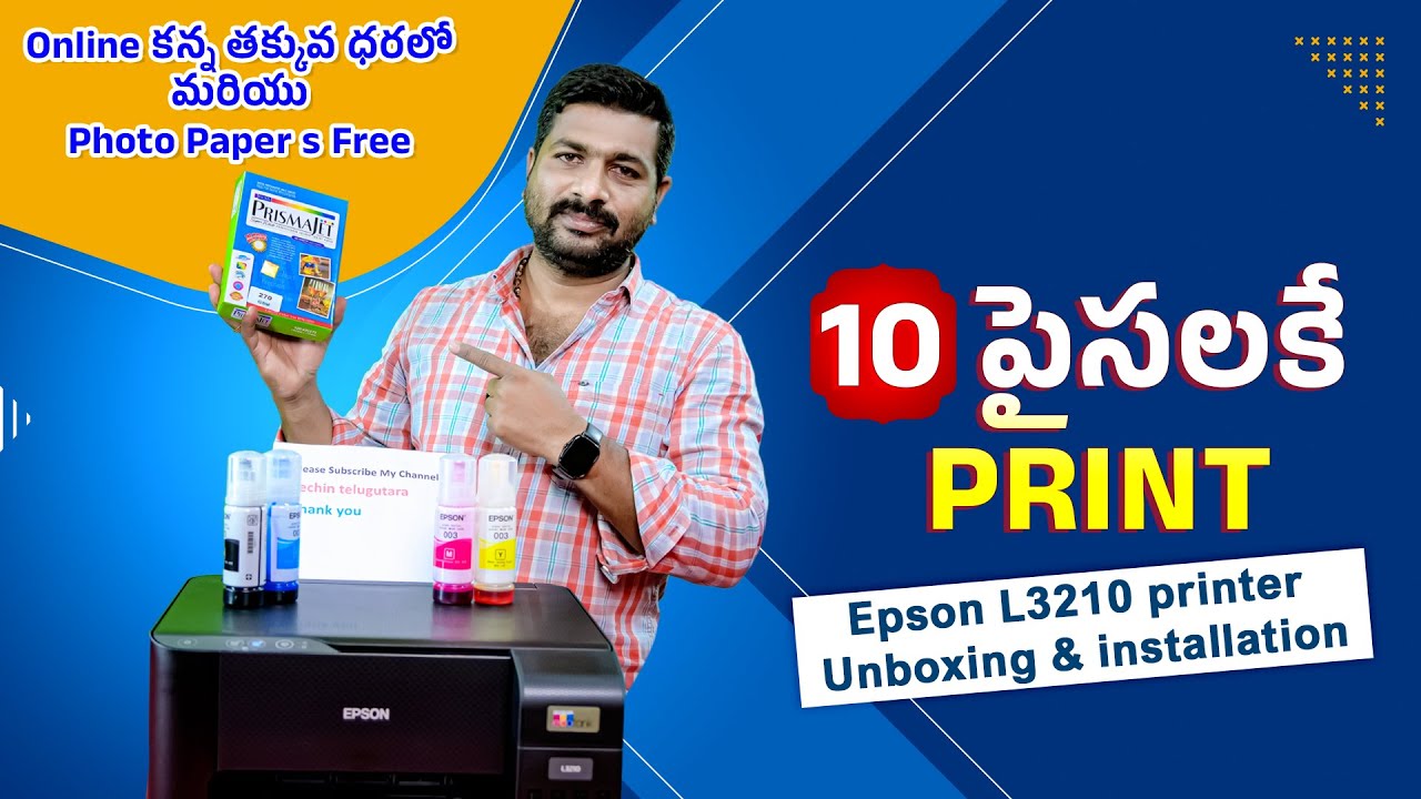 EPSON ECOTANK L3210 PRINTER | Full Set-up (Unbox Ink-Filling Print & Installation) Good for Business