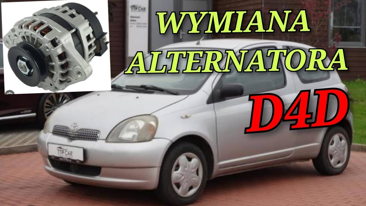 Jak wymienić alternator Yaris 1,4 D-4D Toyota D4D wymiana alternatora wyjąć pompe wody