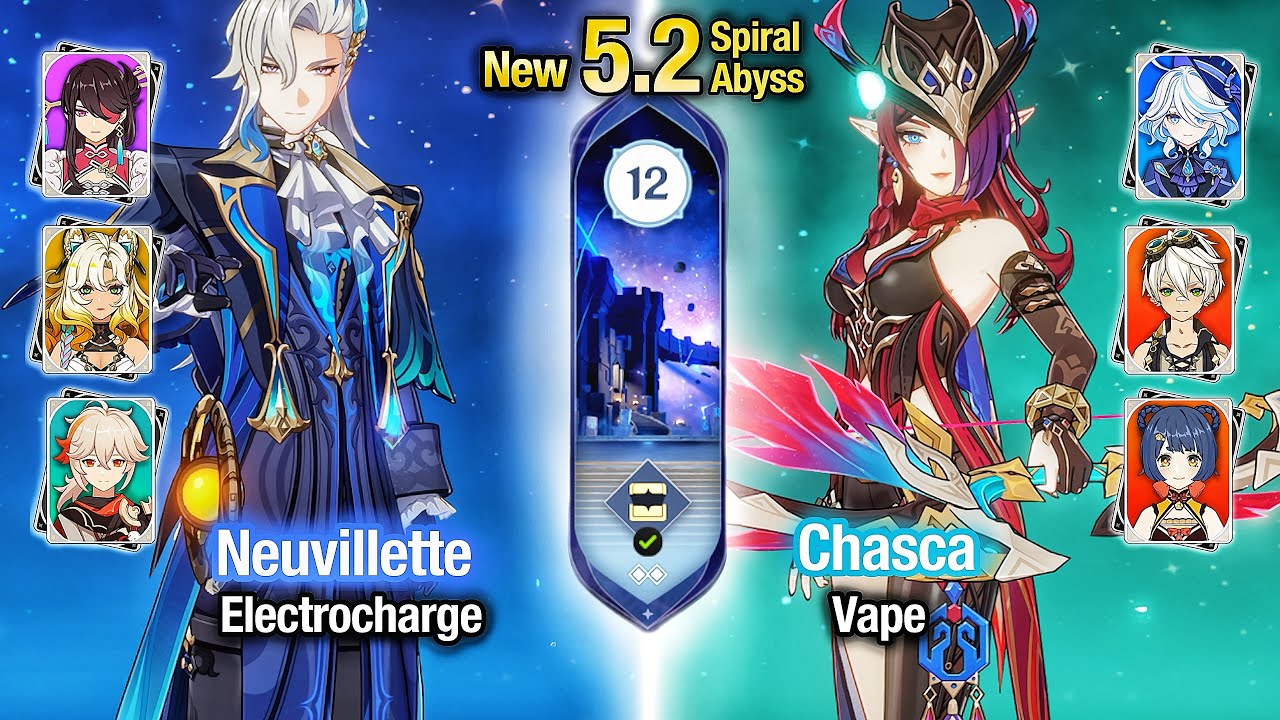 C0 Neuvillette Electrocharge & C0 Chasca Vape | New 5.2 Spiral Abyss | Genshin Impact