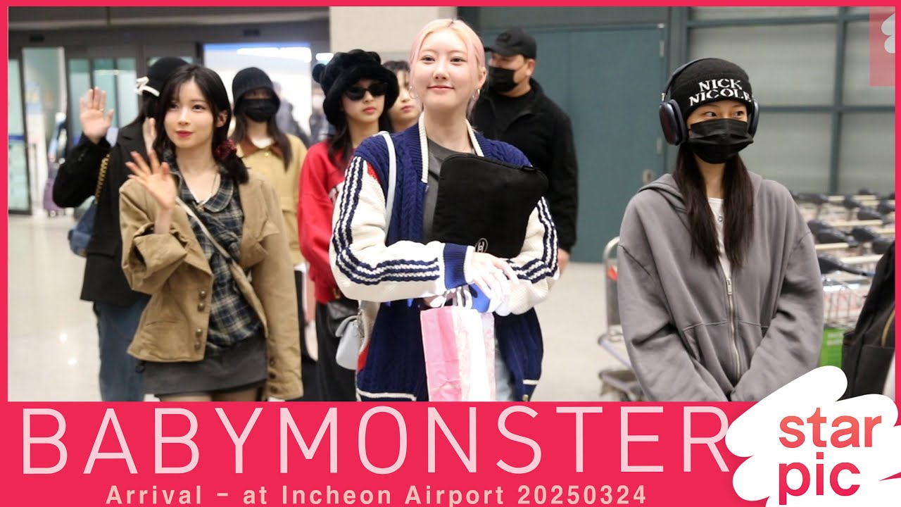 베이비몬스터 '상큼한 인사!' [STARPIC] / BABYMONSTER Arrival - at  Incheon Airport  20250324