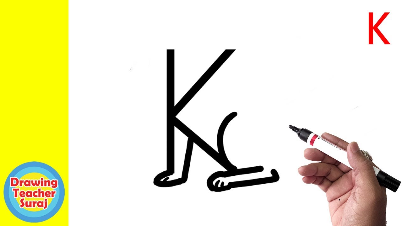 Dog Drawing From Letter K