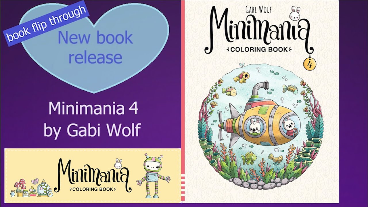 New release | Minimania 4 | Gabi Wolf | colouring book flip through #adultcoloringchannel