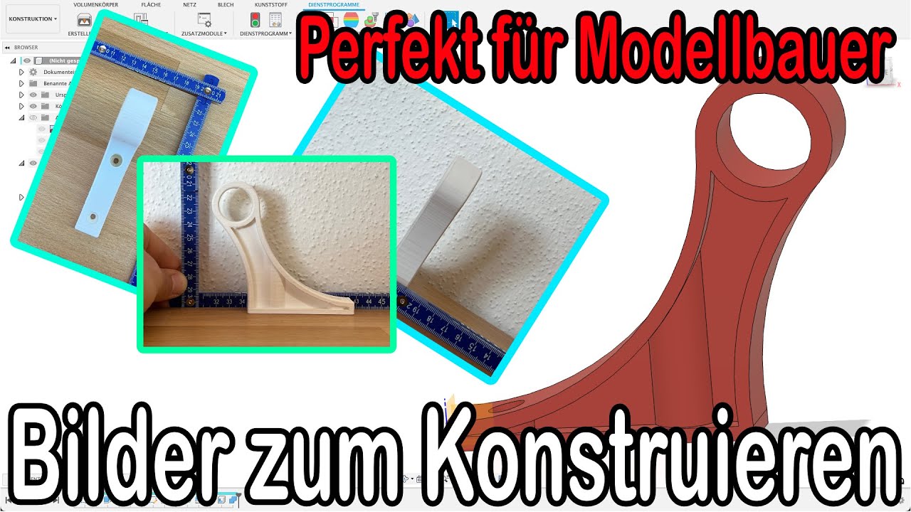 Vom Bild zum CAD Model ! Fusion 360 Tutorial Deutsch CAD