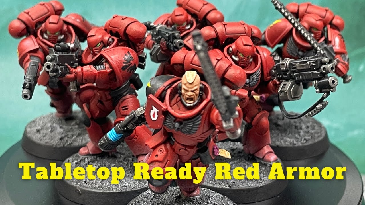 Quickly paint a Blood Angel Kill Team for a local event!